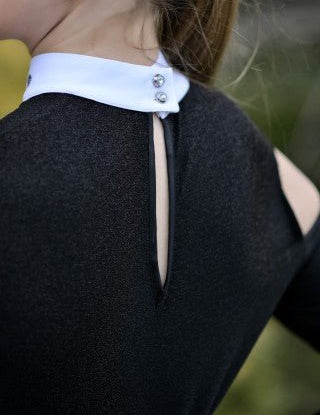 Dalia Design Women's Equestrian Show Shirt "CHIARA" - Black - Dalia Design - Equiluxe Tack