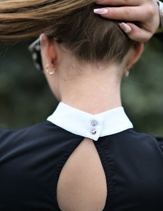 Dalia Design Women's Equestrian Show Shirt "LEILA" - Black - Dalia Design - Equiluxe Tack