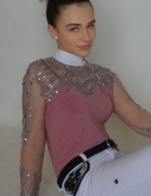Dalia Design Women's Riding Shirt Lavender "Diamond" - Dalia Design - Equiluxe Tack