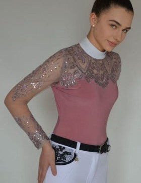 Dalia Design Women's Riding Shirt Lavender "Diamond" - Dalia Design - Equiluxe Tack