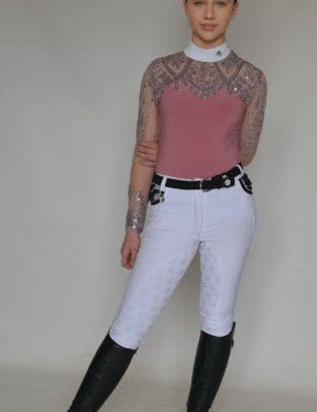 Dalia Design Women's Riding Shirt Lavender "Diamond" - Dalia Design - Equiluxe Tack