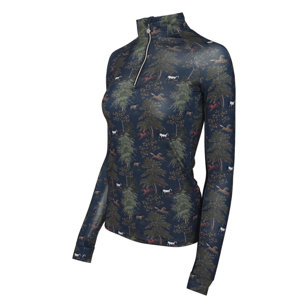 Dapplebay Autumn Toile 1/4 Zip Riding Top - Dapplebay - Equiluxe Tack