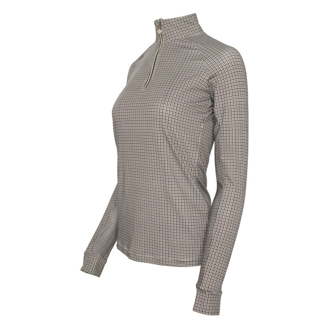 Dapplebay Bay Houndstooth 1/4 Zip Riding Top - Dapplebay - Equiluxe Tack