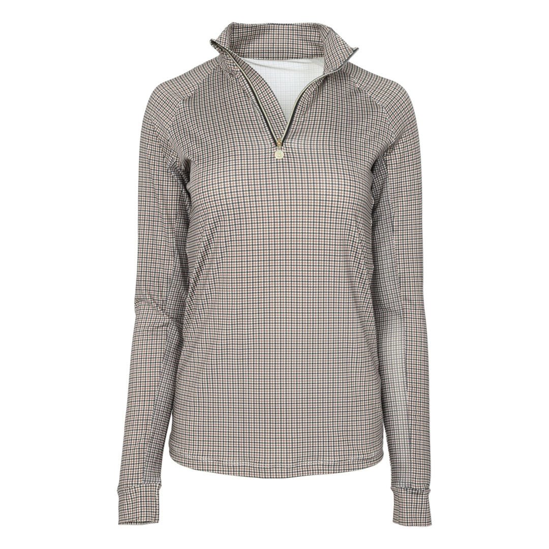 Dapplebay Bay Houndstooth 1/4 Zip Riding Top - Dapplebay - Equiluxe Tack