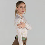 Dapplebay Dragonfly Meadow 1/4 Zip LS Riding Top - Light Pink - Breeches.com - Equiluxe Tack