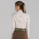 Dapplebay Dragonfly Meadow 1/4 Zip LS Riding Top - Light Pink - Breeches.com - Equiluxe Tack