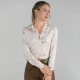 Dapplebay Dragonfly Meadow 1/4 Zip LS Riding Top - Light Pink - Breeches.com - Equiluxe Tack