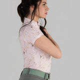 Dapplebay Dragonfly Meadow 1/4 Zip SS Riding Top-Light Pink - Equiluxe Tack