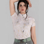 Dapplebay Dragonfly Meadow 1/4 Zip SS Riding Top-Light Pink - Equiluxe Tack