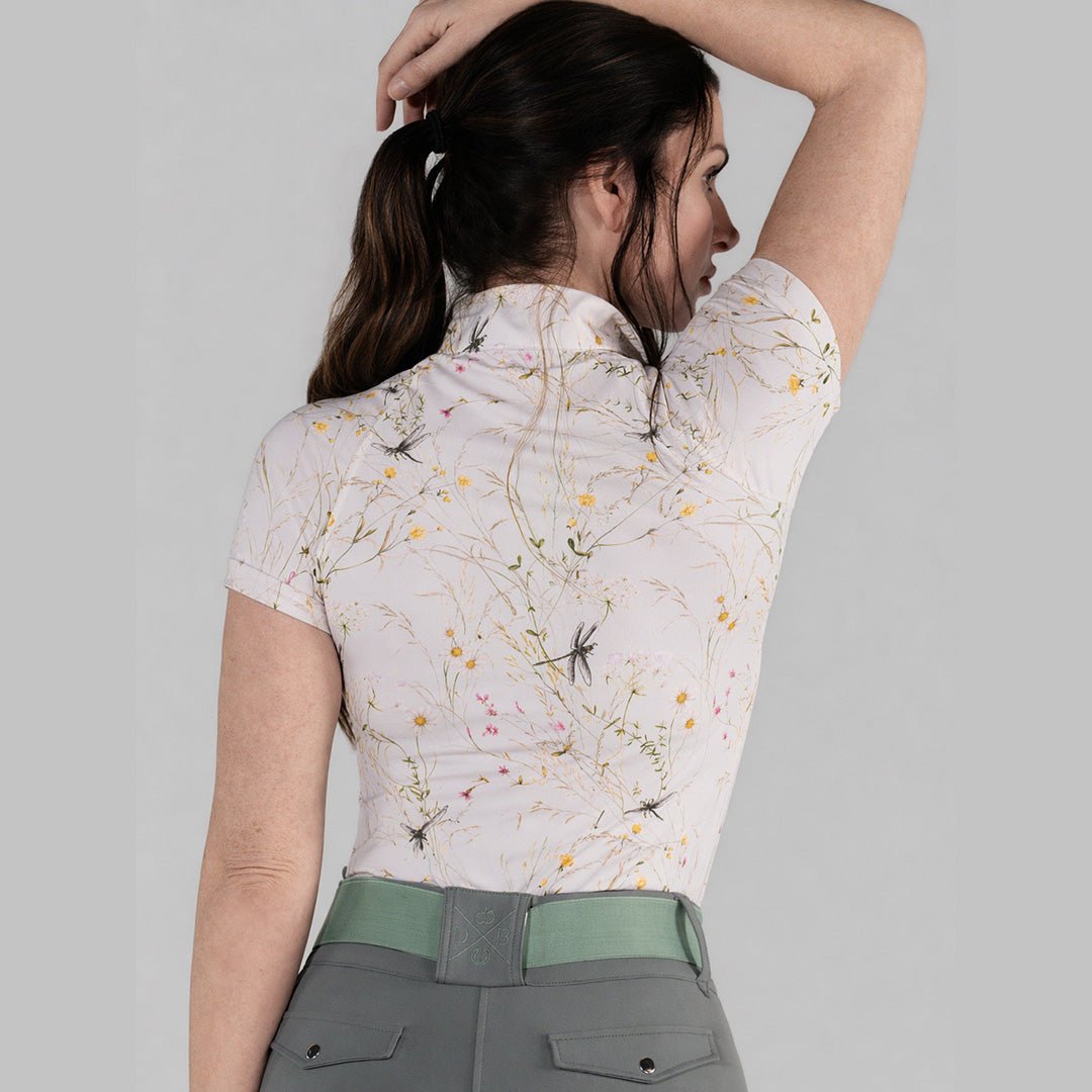 Dapplebay Dragonfly Meadow 1/4 Zip SS Riding Top-Light Pink - Equiluxe Tack