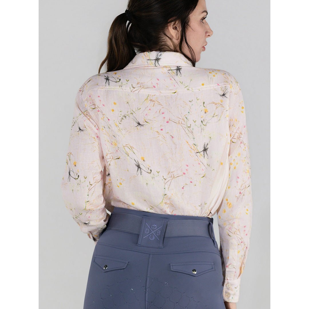 Dapplebay Dragonfly Meadow Breezy Button Up Top-Light Pink - Equiluxe Tack