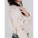 Dapplebay Dragonfly Meadow Breezy Button Up Top-Light Pink - Equiluxe Tack