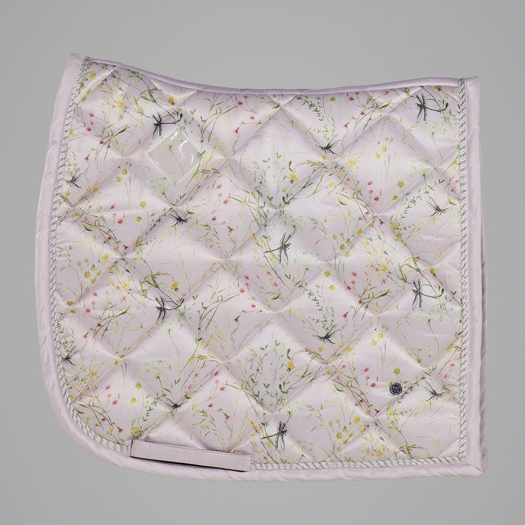 Dapplebay Dragonfly Meadow Dressage Saddle Pad - Light Pink - Breeches.com - Equiluxe Tack