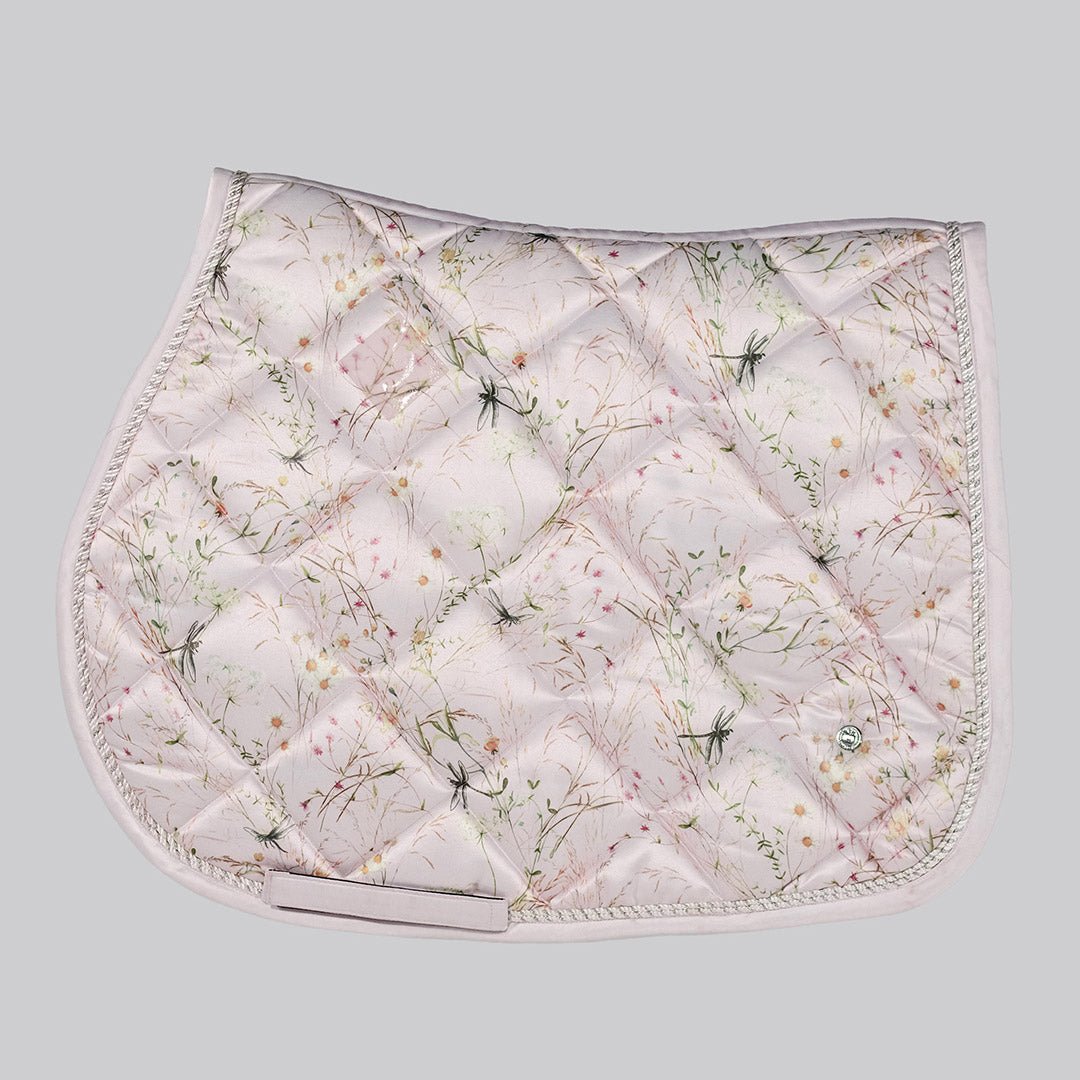 Dapplebay Dragonfly Meadow Jump Saddle Pad - Light Pink - Breeches.com - Equiluxe Tack