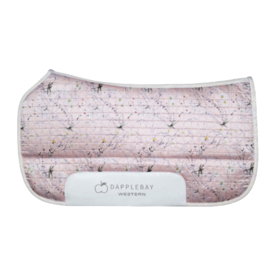 Dapplebay Dragonfly Meadow Western Saddle Pad - Light Pink - Breeches.com - Equiluxe Tack
