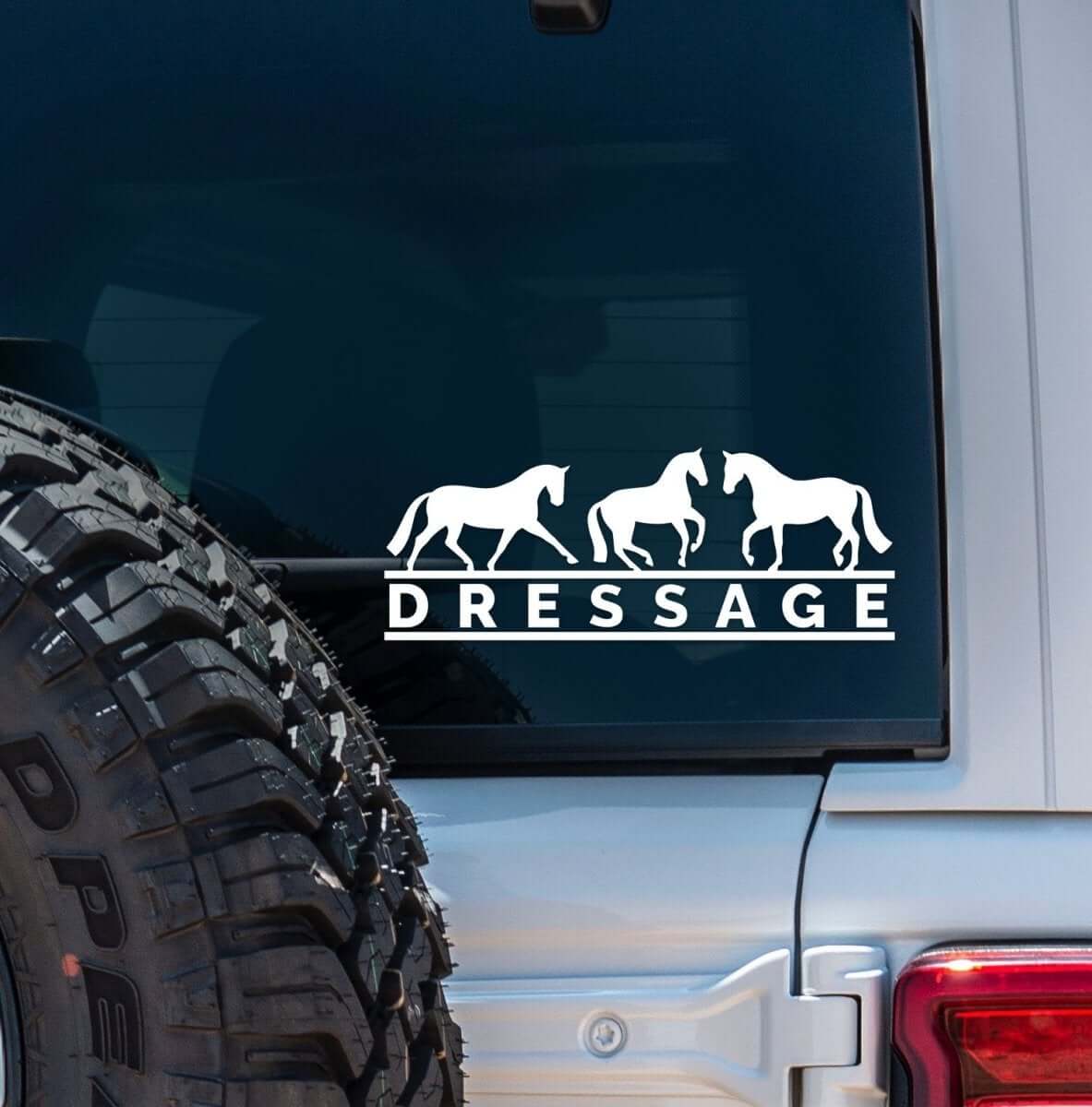Dapplebay Dressage - Vinyl Decal - White - Dapplebay - Equiluxe Tack