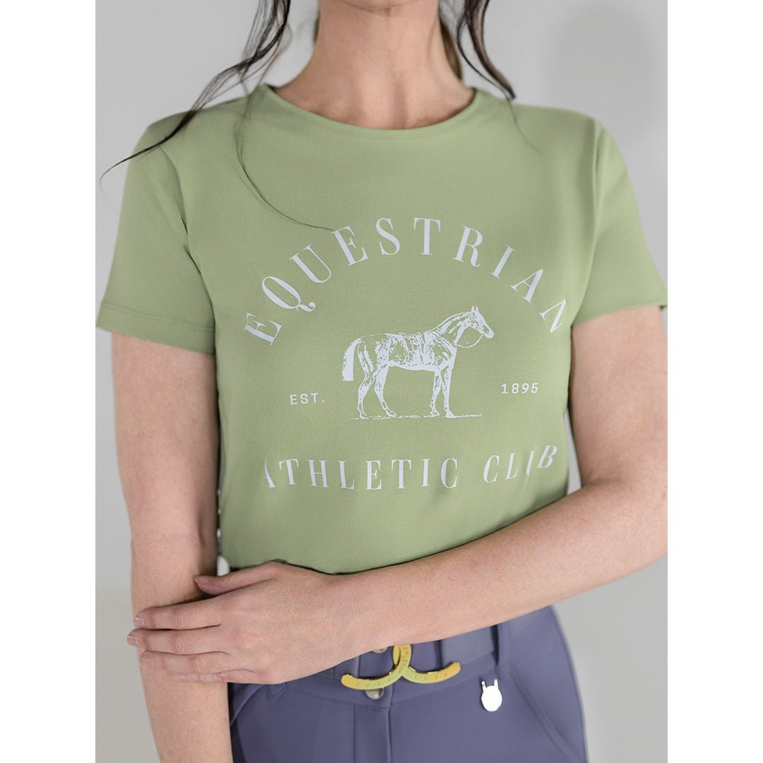 Dapplebay Equestrian Athletic Club Tee - Sage - Dapplebay - Equiluxe Tack