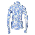 Dapplebay Equestrian Toile 1/4 Zip Light Riding Top - Long Sleeve - Blue/White - Dapplebay - Equiluxe Tack