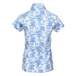 Dapplebay Equestrian Toile 1/4 Zip Light Riding Top - Short Sleeve - Blue/White - Dapplebay - Equiluxe Tack