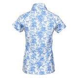Dapplebay Equestrian Toile 1/4 Zip Light Riding Top - Short Sleeve - Blue/White - Dapplebay - Equiluxe Tack