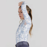 Dapplebay Equestrian Toile 1/4 Zip LS Riding Top - Moonrise - Breeches.com - Equiluxe Tack