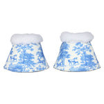 Dapplebay Equestrian Toile Bell Boots - Blue/White - Dapplebay - Equiluxe Tack
