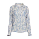 Dapplebay Equestrian Toile Breezy Button Up Top - Moonrise - Breeches.com - Equiluxe Tack