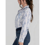 Dapplebay Equestrian Toile Breezy Button Up Top - Moonrise - Breeches.com - Equiluxe Tack