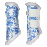 Dapplebay Equestrian Toile Brush Boots - Blue/White - Dapplebay - Equiluxe Tack