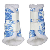 Dapplebay Equestrian Toile Brush Boots - Blue/White - Dapplebay - Equiluxe Tack