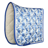 Dapplebay Equestrian Toile Dressage Saddle Pad - Blue/White - Dapplebay - Equiluxe Tack