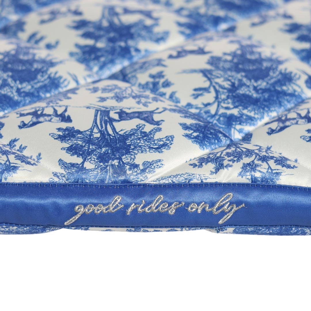 Dapplebay Equestrian Toile Dressage Saddle Pad - Blue/White - Dapplebay - Equiluxe Tack