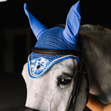 Dapplebay Equestrian Toile Fly Veil - Blue/White - Dapplebay - Equiluxe Tack
