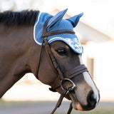 Dapplebay Equestrian Toile Fly Veil - Blue/White - Dapplebay - Equiluxe Tack