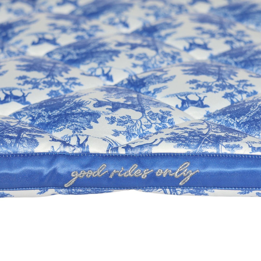 Dapplebay Equestrian Toile Jump Saddle Pad - Blue/White - Dapplebay - Equiluxe Tack