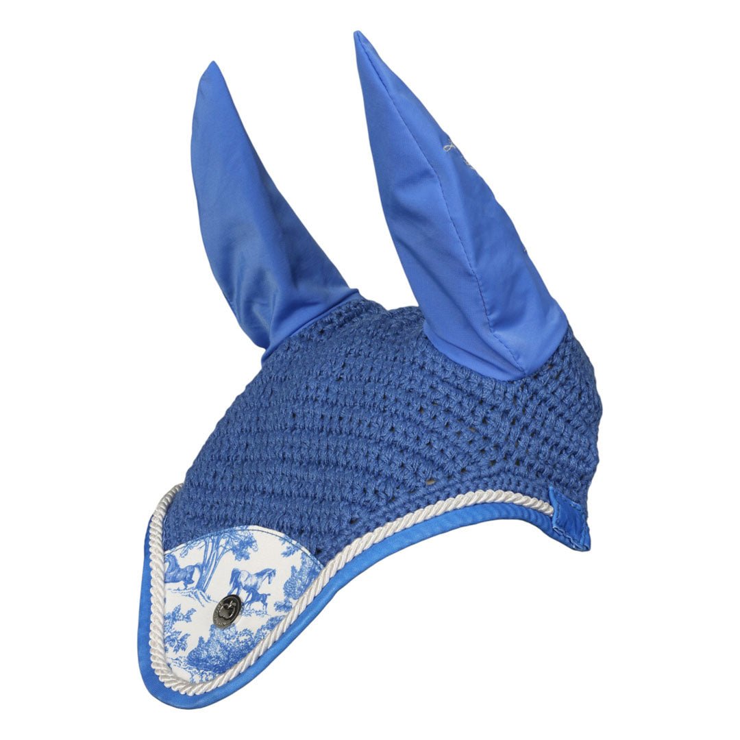 Dapplebay Equestrian Toile Pony Fly Veil - Blue/White - Dapplebay - Equiluxe Tack