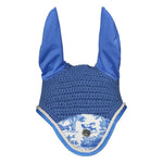 Dapplebay Equestrian Toile Pony Fly Veil - Blue/White - Dapplebay - Equiluxe Tack
