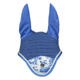 Dapplebay Equestrian Toile Pony Fly Veil - Blue/White - Dapplebay - Equiluxe Tack