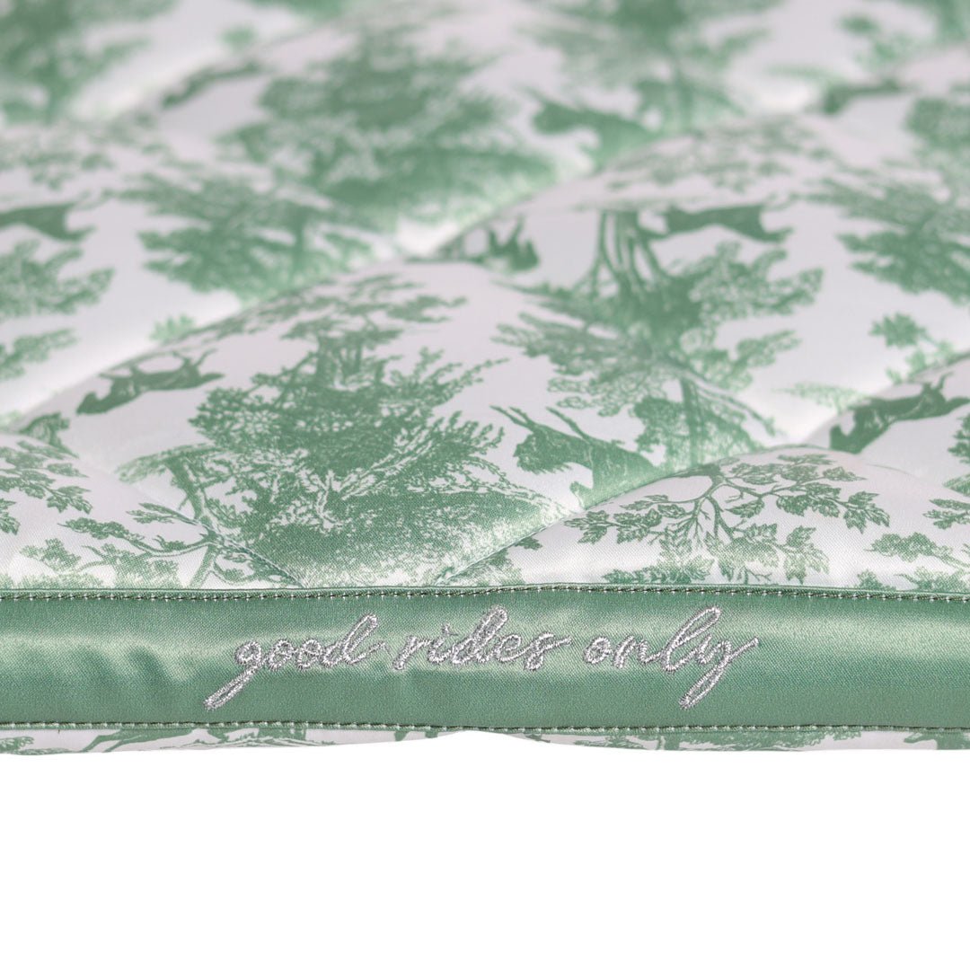 Dapplebay Equestrian Toile Pony Saddle Pad - Green/White - Dapplebay - Equiluxe Tack