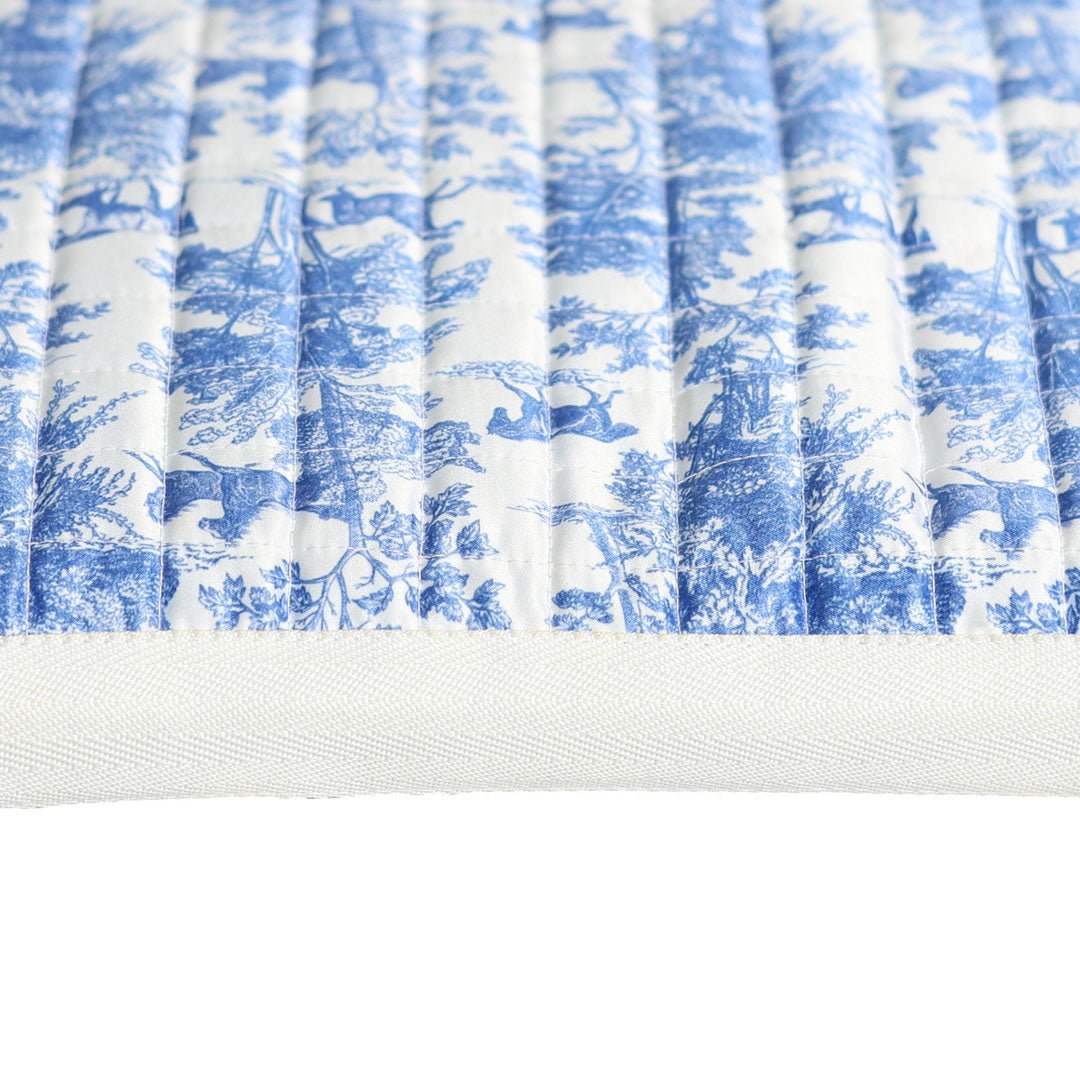 Dapplebay Equestrian Toile Western Saddle Pad - Blue/White - Dapplebay - Equiluxe Tack