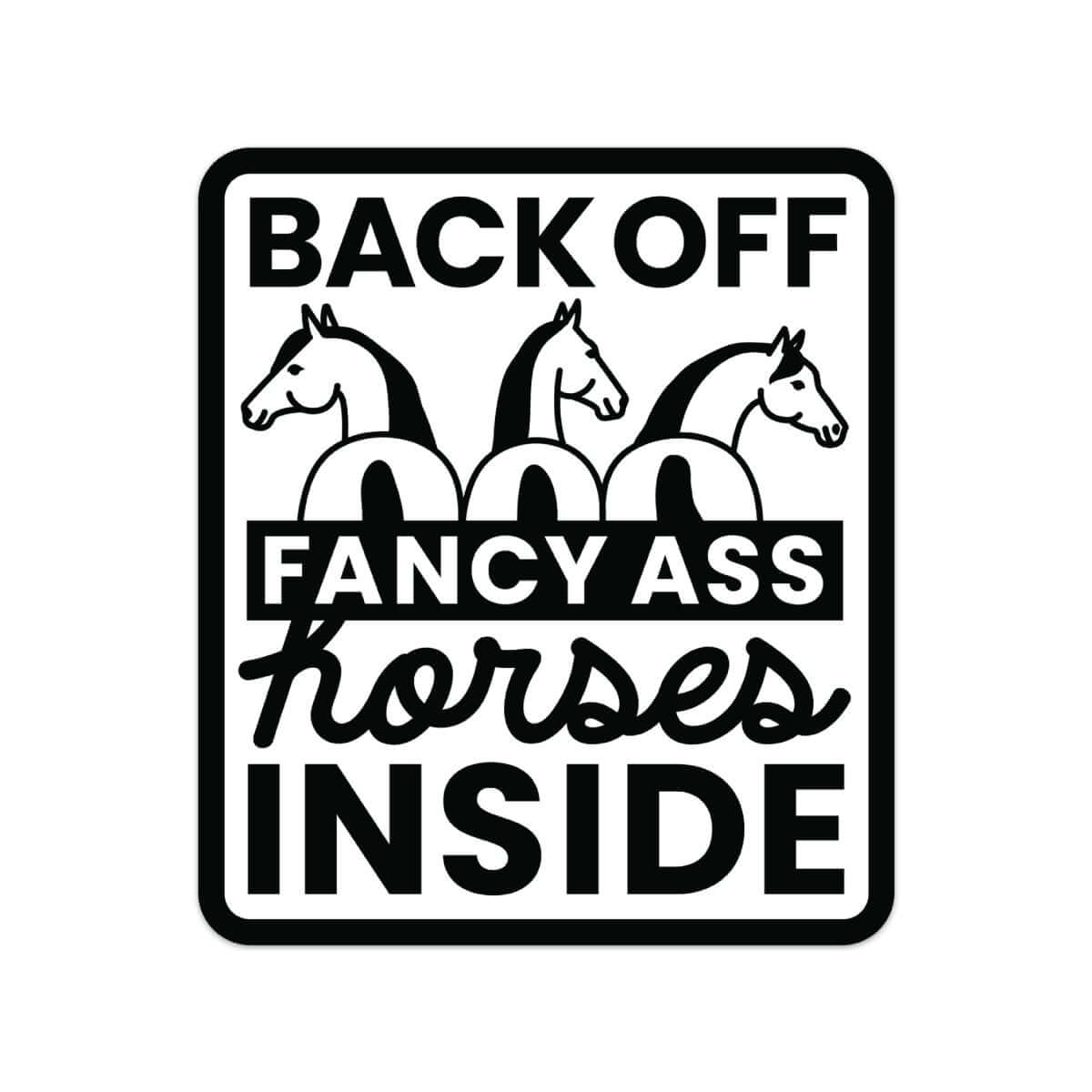 Dapplebay Fancy A$$ Horses - Horse Trailer Decal - Dapplebay - Equiluxe Tack