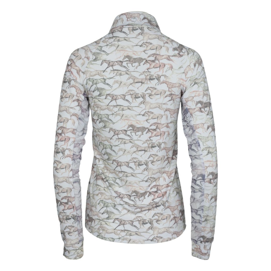 Dapplebay Galloping Watercolor 1/4 Zip Riding Top - Dapplebay - Equiluxe Tack