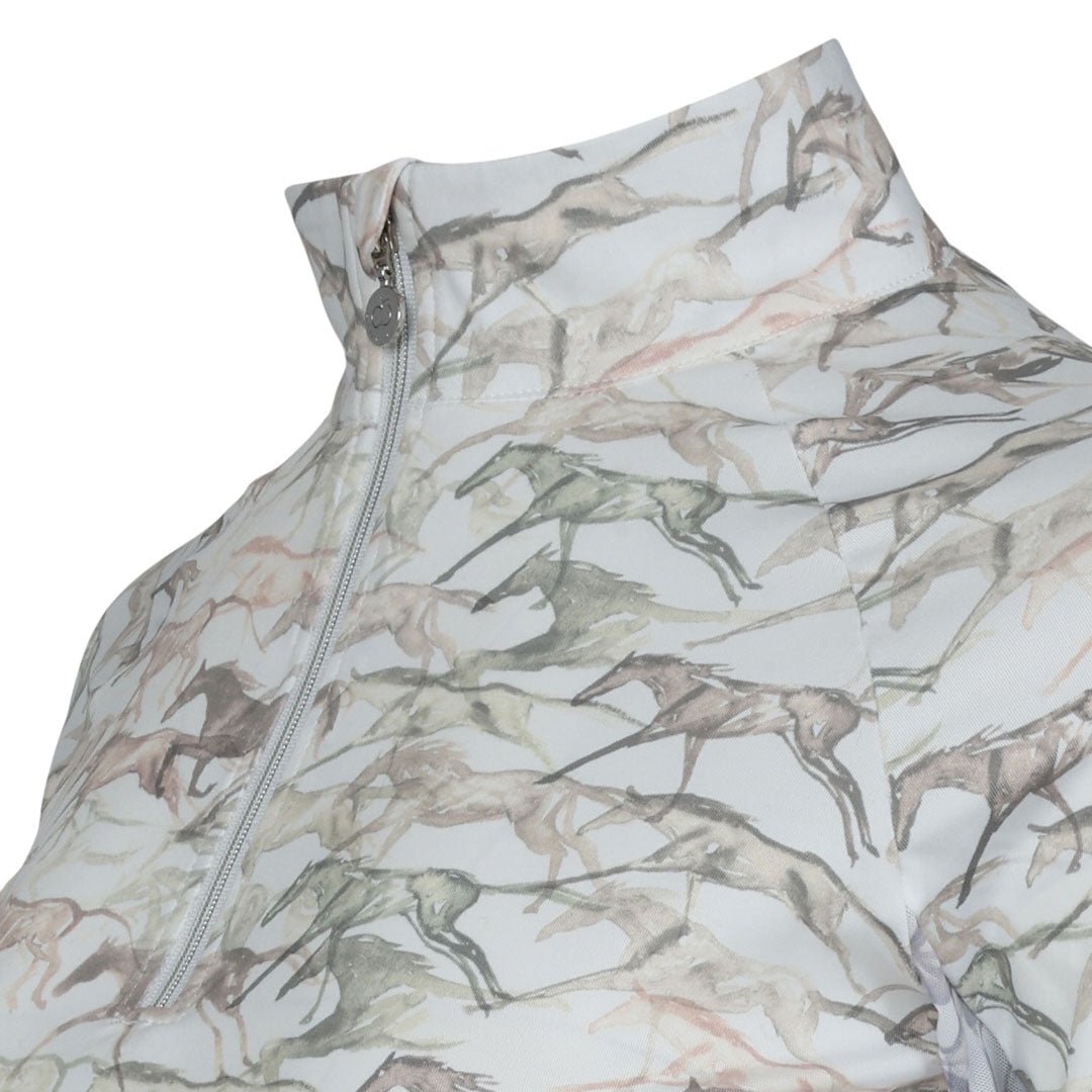 Dapplebay Galloping Watercolor 1/4 Zip Riding Top - Dapplebay - Equiluxe Tack