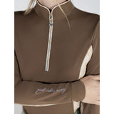 Dapplebay Grace 1/4 Zip LS Riding Top - Chestnut/Spring Plaid - Dapplebay - Equiluxe Tack