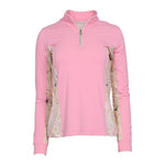 Dapplebay Grace 1/4 Zip LS Riding Top - Light Pink/Dragonfly Meadow - Breeches.com - Equiluxe Tack