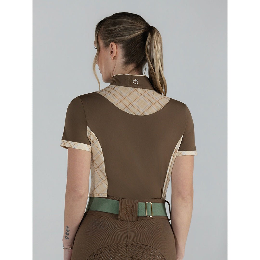 Dapplebay Grace 1/4 Zip SS Riding Top - Chestnut/Spring Plaid - Dapplebay - Equiluxe Tack