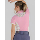 Dapplebay Grace 1/4 Zip SS Riding Top - Light Pink/Dragonfly Meadow - Breeches.com - Equiluxe Tack