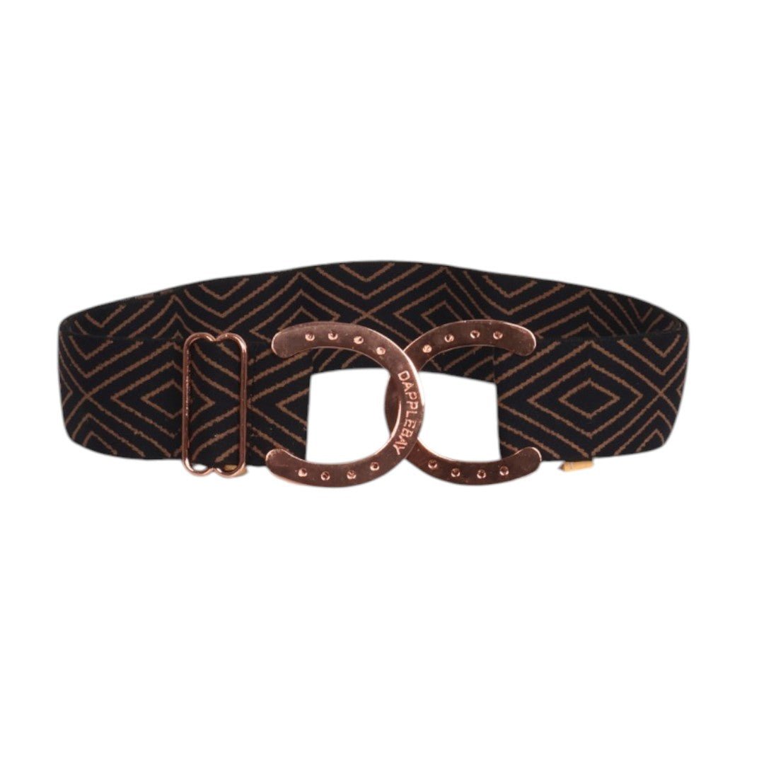 Dapplebay Horse Shoe Belt- Diamond-Black - Equiluxe Tack