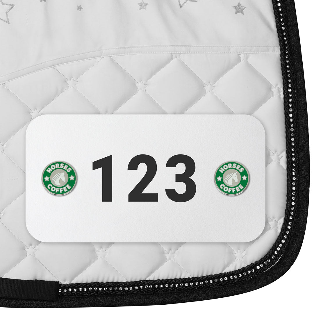 Dapplebay Horse Show Number Pins - Horses & Coffee - Dapplebay - Equiluxe Tack