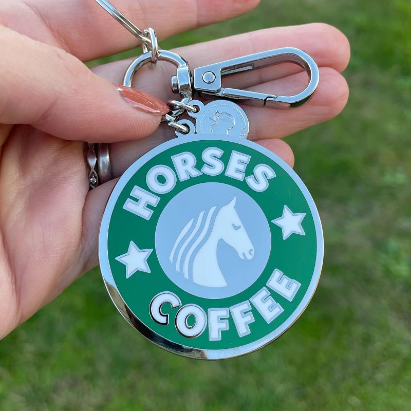 Dapplebay Horses & Coffee - Keychain - Dapplebay - Equiluxe Tack